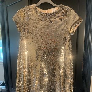 Zara gold sequin dress